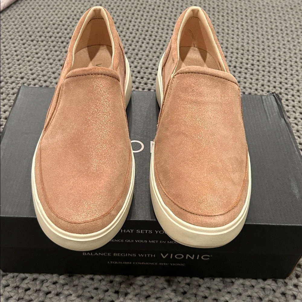 VIONIC KEARNY WOMENS POLLUTED ROSE GOLD 7 Wide